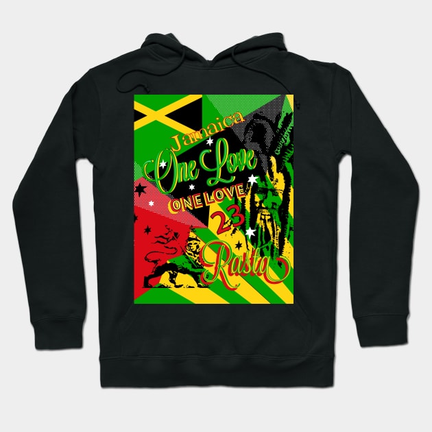 Jamaican Rasta One Love Party Hoodie by rastaseed